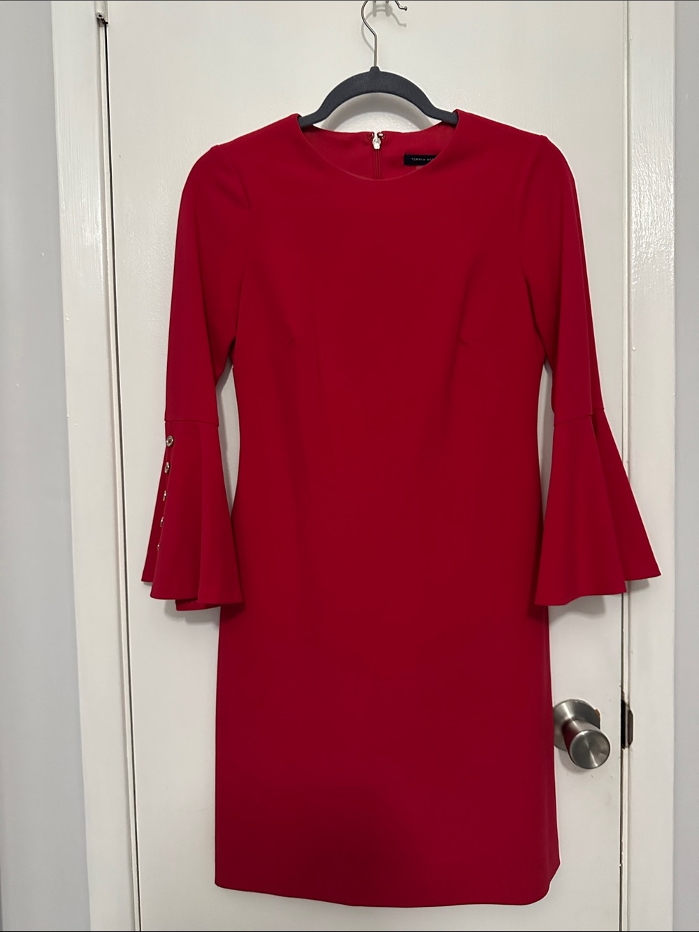 Tommy Hilfiger Bell Sleeve Sheath Dress Pink Size 4